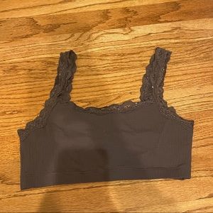 lacy cropped tank top